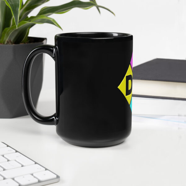 NPDS Diamond Logo Black Glossy Mug - Image 3
