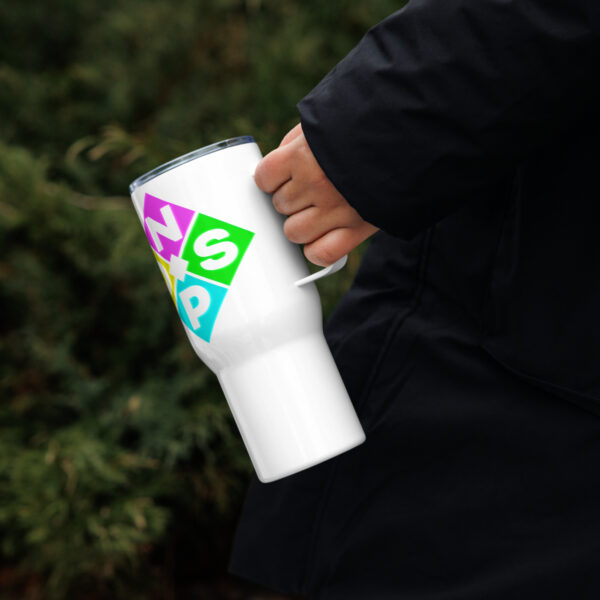 NPDS Diamond Logo Travel mug with a handle - Image 2